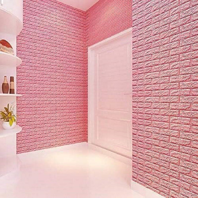 vrahidecor Decorative Pink Wallpaper(77 cm x 70 cm)