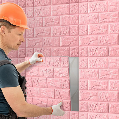 HEMIPOT Vinyl Classics Pink Wallpaper(L x W: 70 cm x 70 cm)