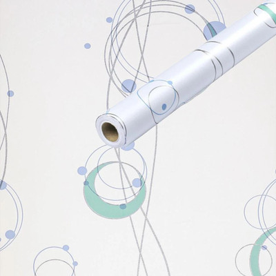 pixer Vinyl Abstract White, Blue Wallpaper(L x W: 600 cm x 40 cm)