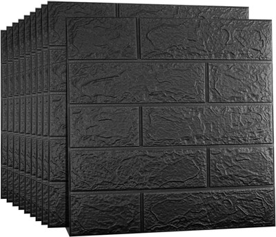 Diseno Vinyl Floral & Botanical Black Wallpaper(L x W: 38.5 cm x 35 cm, Pack of 25)