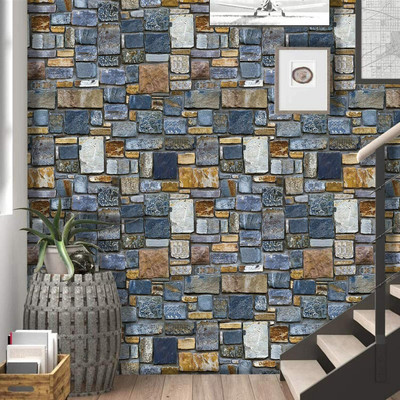 pixer Vinyl Abstract Multicolor Wallpaper(L x W: 240 cm x 40 cm)