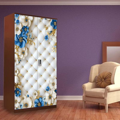 MKP Almira Vinyl Floral & Botanical Blue Wallpaper(L x W: 183 cm x 86 cm)
