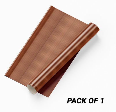 Guru Production Vinyl Decorative Brown Wallpaper(L x W: 300 cm x 45 cm)