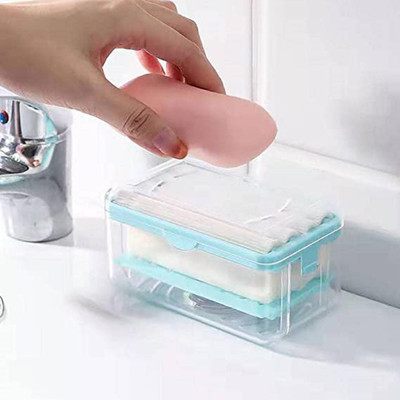 SellVera Soap Holder Dispenser with Roller and Drain Holes with Foam with Soap case(Multicolor)