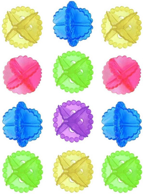 BALERION 12 Silicone Washing Machine Ball Laundry Dryer Ball Cloth Cleaning Ball Detergent Bar(0.25 g)