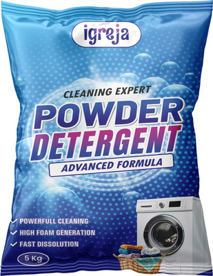 IGREJA Bright Like New Matic Front/Top Load cleaning expert Blue Detergent Powder 5 kg Detergent Powder 4.5 kg