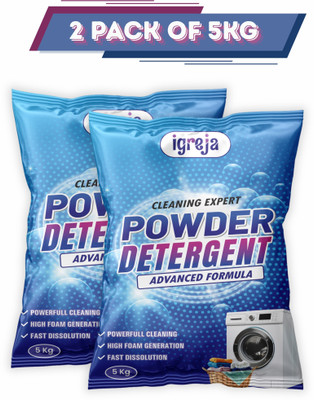 Igreja washing machine clothes Front & Top Load Blue Detergent Powder 10 kg(Fresh)
