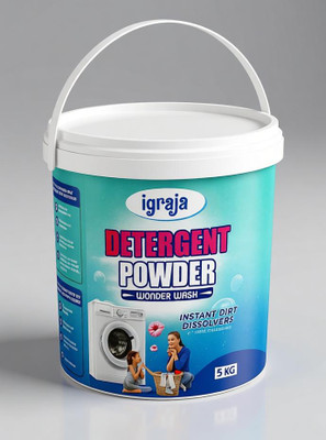 IGREJA Bright Like New Front/Top Load Wonder Wash Blue Detergent Powder 5 kg Detergent Powder Detergent Powder 4500 g(Fresh)