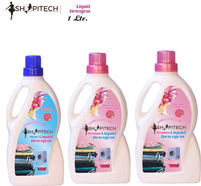 SHOPITECH 3 Multipack Liquid detergent Suitable for top and front load Liquid Detergent Multi-Fragrance Liquid Detergent(3 x 1000 ml)