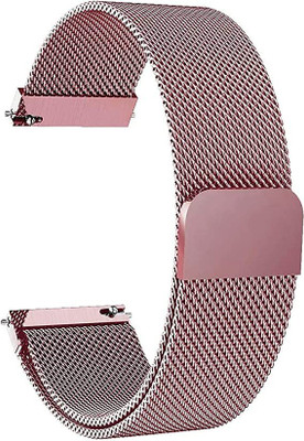KHR Watch Strap Magnetic Loop 22mm For Noise Pulse 2 Max Metal Chain Band Smart Watch Strap(Pink)