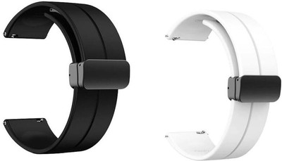 NEWMAN black-white-mag Silicone 22 Mm Watch Strap