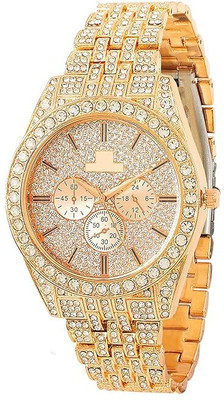 elivor 3DIALS ELIVOR Stylish Men's Rose Gold Watch with Diamond Accents |Elegant Design Analog Watch  - For Men
