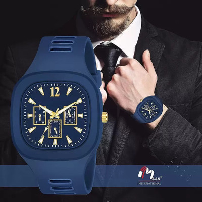 Prozo Navy Blue Square Watch New Generation Black LED Display Top Latest Design In Market Analog Watch  - For Boys & Girls
