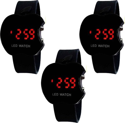 vin 3 set black led set Digital Watch  - For Boys & Girls