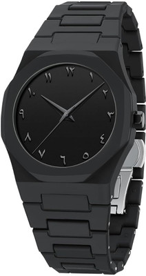 K&K Arabic Aura Matte Charcoal Ultra Lightweight & Modern Timepiece Trendy Arabic Aura Analog Watch - For Men