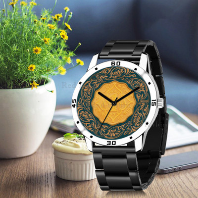 Sky Mart J1-AVO-SIL-CDBLK JAIPUR WATCH COIN Design Stylish Strap Wrist Watch for Men and Boys Analog Watch  - For Men