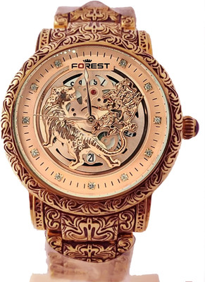 Om Collection Skeleton Round Skeleton Mens Luxury Analog Watch  - For Men