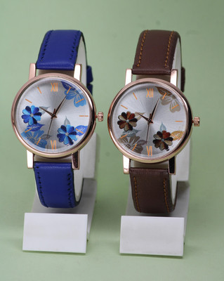 Trex RIZZLY New Flower Designe Dial Classic Analog Wrist Watch Analog Watch  - For Girls