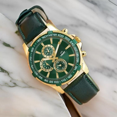 LUBA HIMT HMTS2502 Green Dial & Green Genuine Leather Strap for Boys (Not a Chronograph) Analog Watch  - For Men