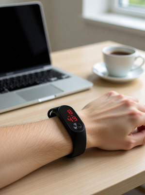 blutech Digital Silicone Boys Led Watch Digital Watch - For Men