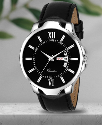 TERIZLA Roman Black Round Analog Dial Casual,Formal Day & Date Shockproof Wrist Watch Analog Watch  - For Boys