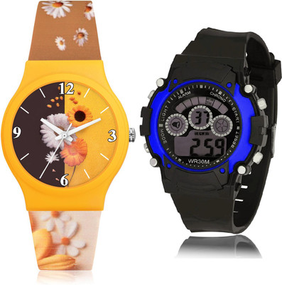 TIMETRANSELEVATE CM713-B2 Analog-Digital Watch  - For Girls