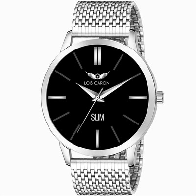 LOIS CARON LCS-4282 Mesh Design Chain Minimalist Slim Meta Quartz for Boys Analog Watch  - For Men