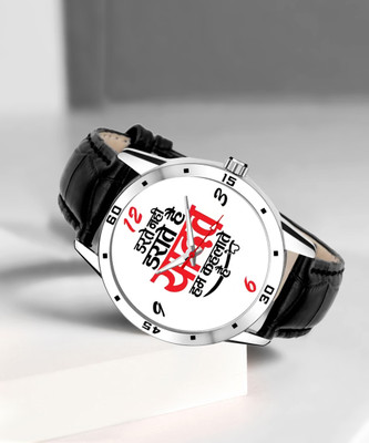 Tarido BLACK CHAIN WATCH YADAV DIAL&BLACK leather strap WATCH Analog Watch  - For Men
