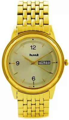 Hmrt Day Date Functioning Golden Dial Golden Chain 1638SM01 Analog Watch  - For Men