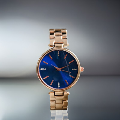 HINIVA WATCHES Round Rose Gold Strap Chain Daily Wear Watch For Girls & Women 1.31 Analog Watch  - For Women