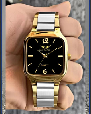 LOIS CARON LCS-8567 Gold and Silver two tone Square Analog Quartz For Men/Boys Wrist watch Analog Watch  - For Men