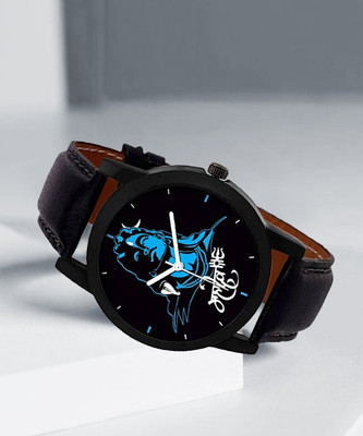 Tarido MAHADEV Black dial Black Genuine Leather Strap Analog Wrist Analog Watch  - For Men
