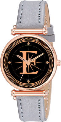 Red Robin FK_06ALPHA-E-RLX-RG-GRY-L-1 Fancy Design Stylish ALPHA-E Dial Grey Leather Strap Women Wrist Watch Analog Watch  - For Girls
