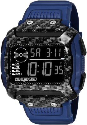 BARASTI 9097 PLANE BLUE Chronograph Multifunctional Sport Metal Body fashionable wrist watch Digital Watch  - For Men