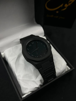 OLDIVA Modern Arabic Numeral Watch with Polycarbonate Band, Octagonal Case, for Men Black Minimalist with Arabic Numerals Modern Wrist Analog Watch  - For Men