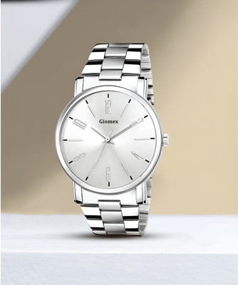 Giomex Silver Matel Chain Premium Addition Analog Watch  - For Men