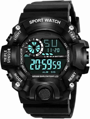 HT Designer SPORT WATCH BLACK DIAL BARLOW TEMP LCD Digital Sport Watch Series Digital Watch - For Men