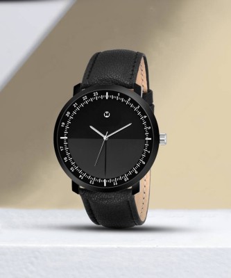 WIZARD TIMES Men Watch Black Leather Strap Black Dial Formal Watch Water Resistant Men Watch Black Leather Strap Black Dial Formal Watch Water Resistant Analog Watch  - For Men