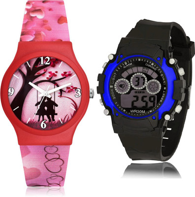 TIMOXIDE CM708-B2 Analog-Digital Watch  - For Girls