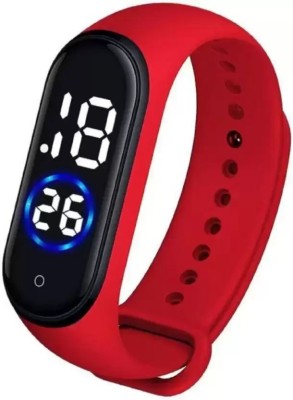 TAIFUN Red Band M5 Black lED Band Watch (Red Strap, Size : Free) Digital Watch  - For Boys & Girls