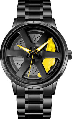 Fash IIK-5041M Men Car Wheel Watch With Spinning Car Rim Design Analog Watch Analog Watch  - For Boys