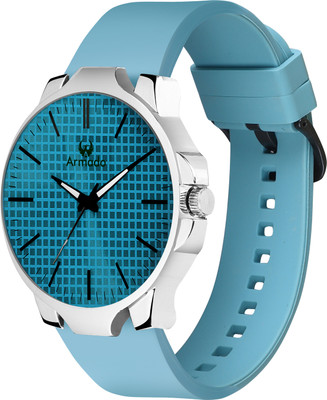 ARMADO AR-MH-1381435-Aqua Blue Premium Silicone Strap – Soft & Skin-friendly, Analog Watch - For Boys Analog Watch  - For Men