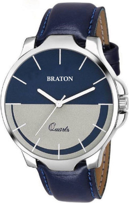 BRATON BT1182SL23 New Stylish Multi color Dial Blue Genuine Leather Strap Analog Wrist Analog Watch  - For Men