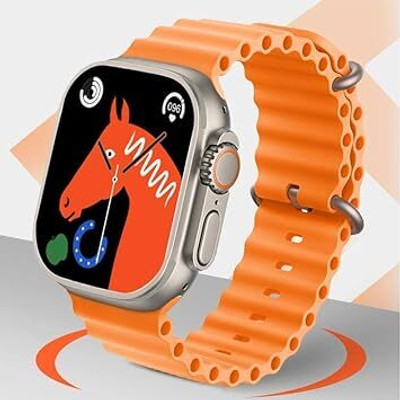 RAMAEX New T800 Ultra Watch Smartwatch (Orange Strap, For All) Smartwatch(Orange Strap, 50)