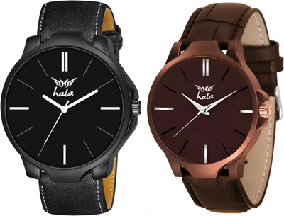 Keep n Touch 1045 Combo of 2 | Silicon Mesh & Leather Straps | Premium Quality Analog Watch  - For Men