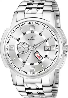 Giomex G5802SM04 DD Silver_1 With Silver Chain Premium Timepiece to wearing in Office & Festive Occasion Analog Watch  - For Men