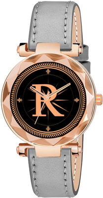 Red Robin FK06_ALPHA-R-GEN-RG-GRY-L Fancy Design Stylish ALPHA-R Dial Grey Leather Strap Women Wrist Watch Analog Watch  - For Girls