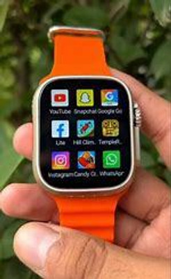 Veu T800 ULTRA SMARTWATCH ORANGE FX-18 Smartwatch(Sky Blue Strap, Free Size)