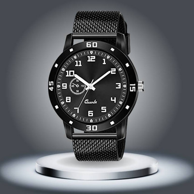 Tarido analog watch- Exclusive style All black watch in Genuine Leather Strap for man & boys Analog Watch  - For Men