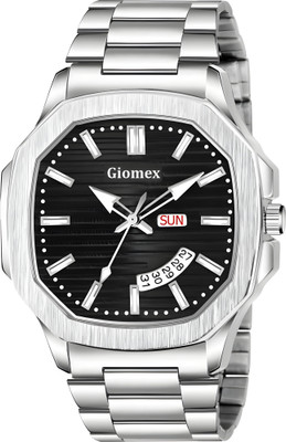 Giomex OTUS 304 Black OTUS 3D Dial The Vintage Day and Date Functioning For Boy & Mens Analog Watch  - For Men